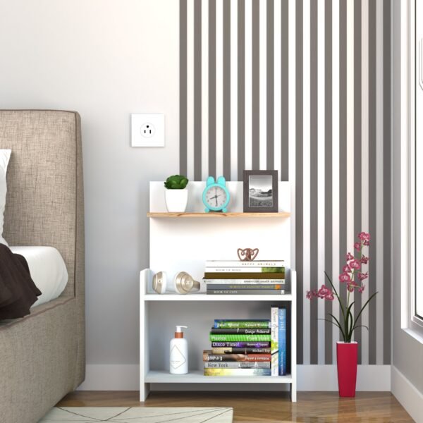 Multi-Tier Bedside Furniture Table with Open Shelves