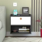 Spyder Group White & Grey Color Bedside Table