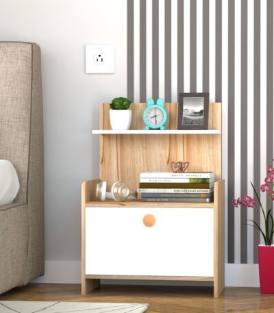 Wooden bedside table
